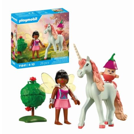 Playmobil - Jucarie de rol Figurina de colectie unicornul Sky Rose si zana - imagine 7